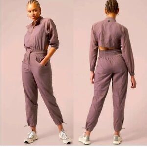 Cocoa Purple Brown Athleta x Alicia Keys Utility Jumpsuit, Size 4